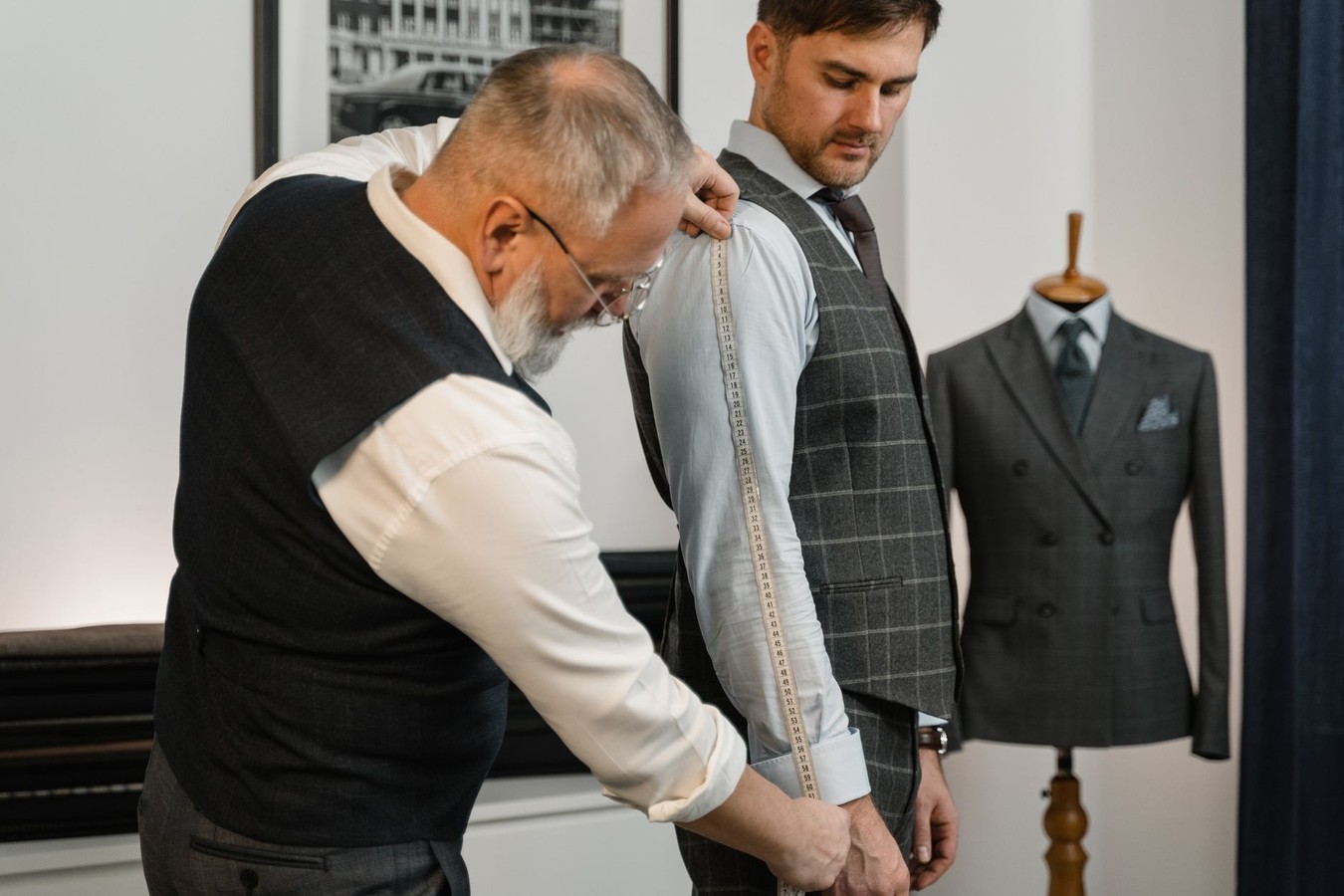 Detailed stitching and seam work in bespoke uniform production